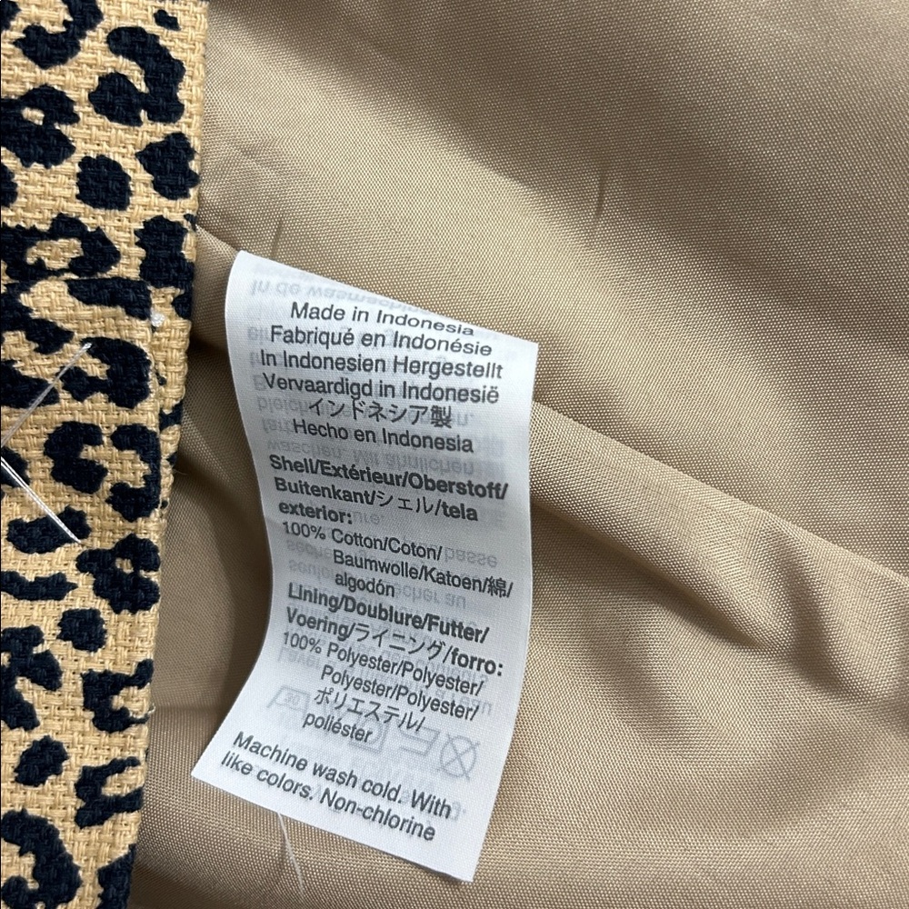 J. Crew Tan and Black Leopard Print Mini Dress size 6, NWOT - Picture 7 of 7